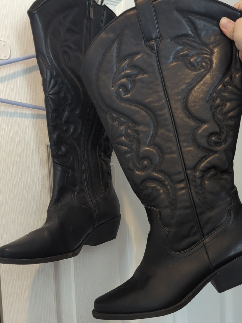 Black Women's Western Knee-High Boots - Torrid 10.5WW